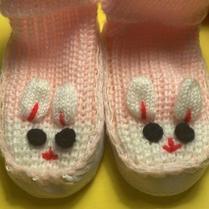 Knit Bunny Slippers Boots for baby/toddler/infant 🐰